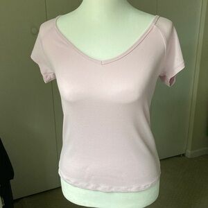 Scooped Neck Jersey by Wild Fable pale pink size M BRAND NEW NEVER WORN